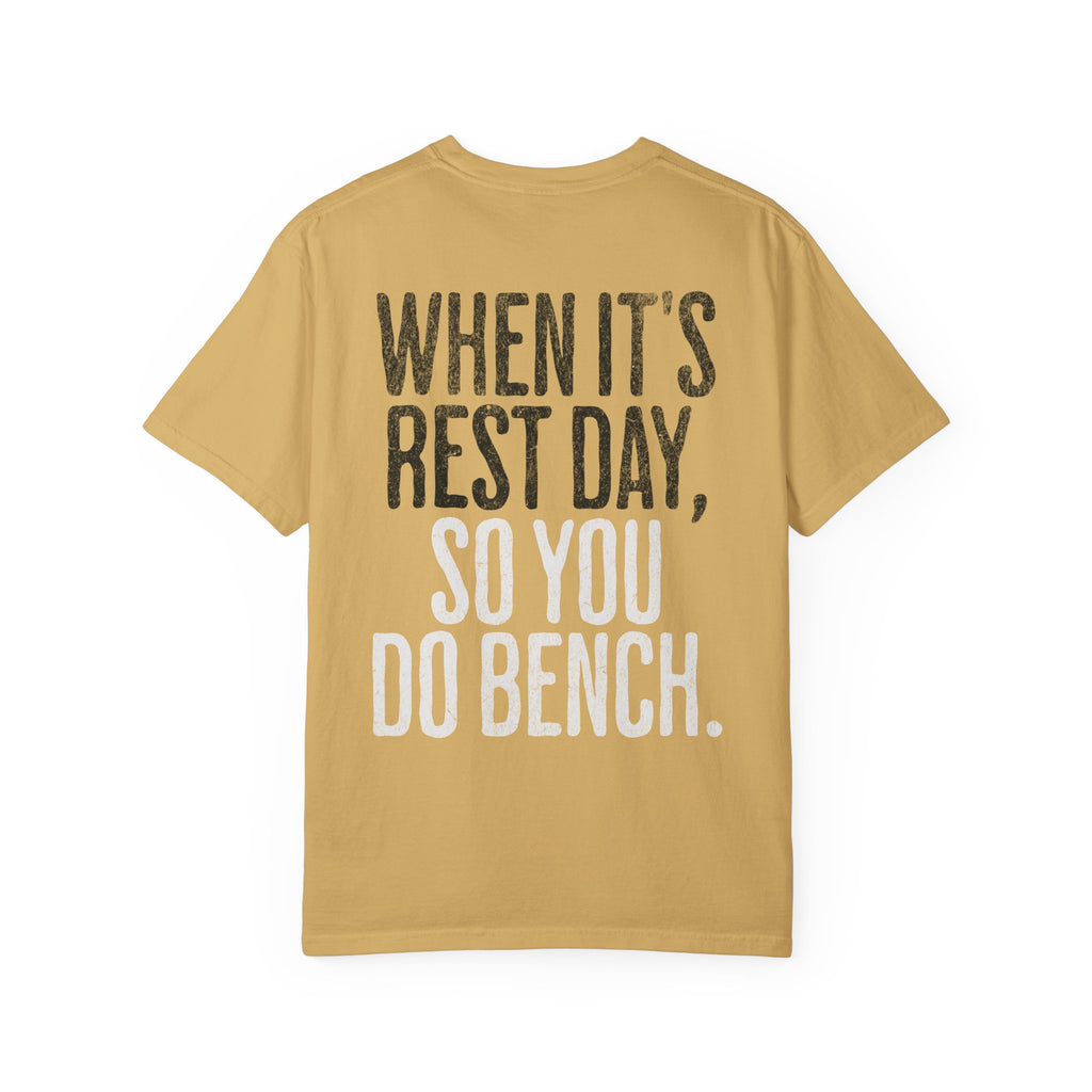 When it's Rest Day Workout T-shirt | Unisex Crossfit Humor Gym Tee