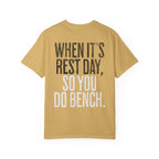 When it's Rest Day Workout T-shirt | Unisex Crossfit Humor Gym Tee