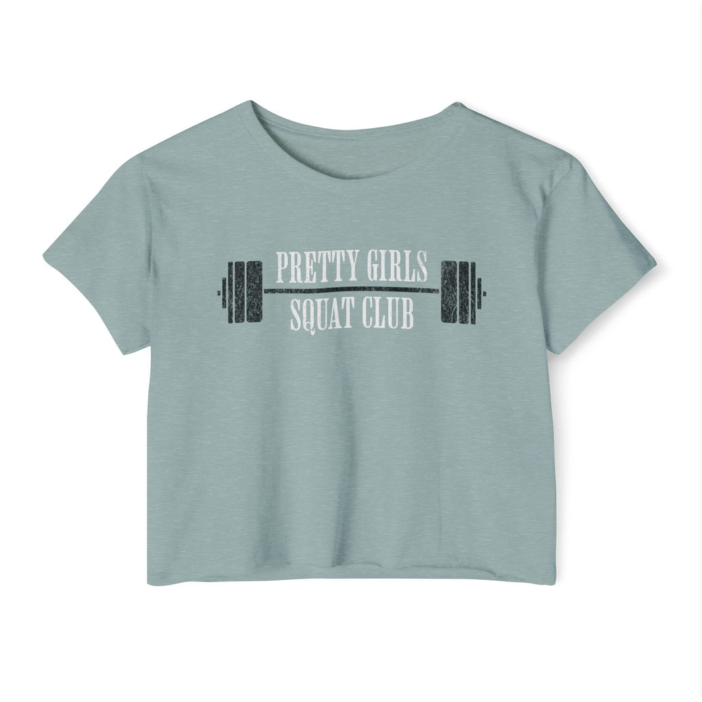 I Heart Squats Crop Top | Women's Weightlifting Workout Shirt