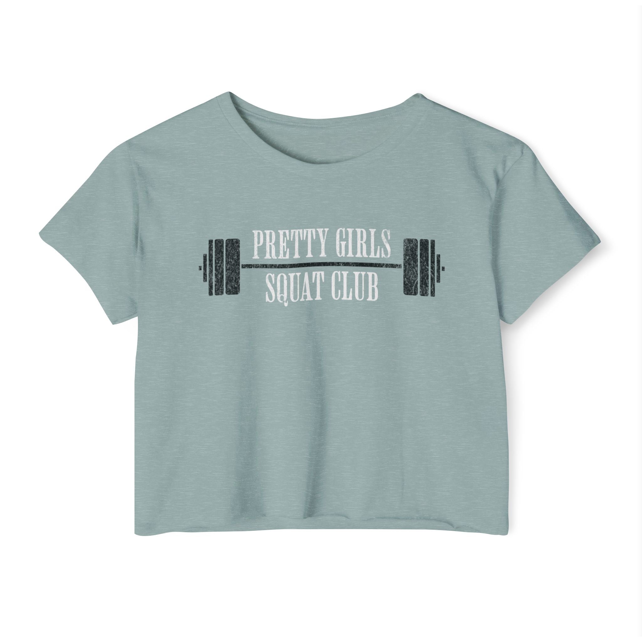 I Heart Squats Crop Top | Women's Weightlifting Workout Shirt
