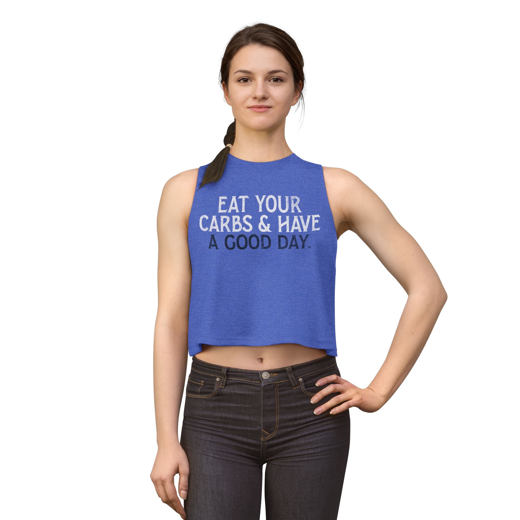 Eat Your Carbs Crop Top | Women's Funny Crossfit Tank Top