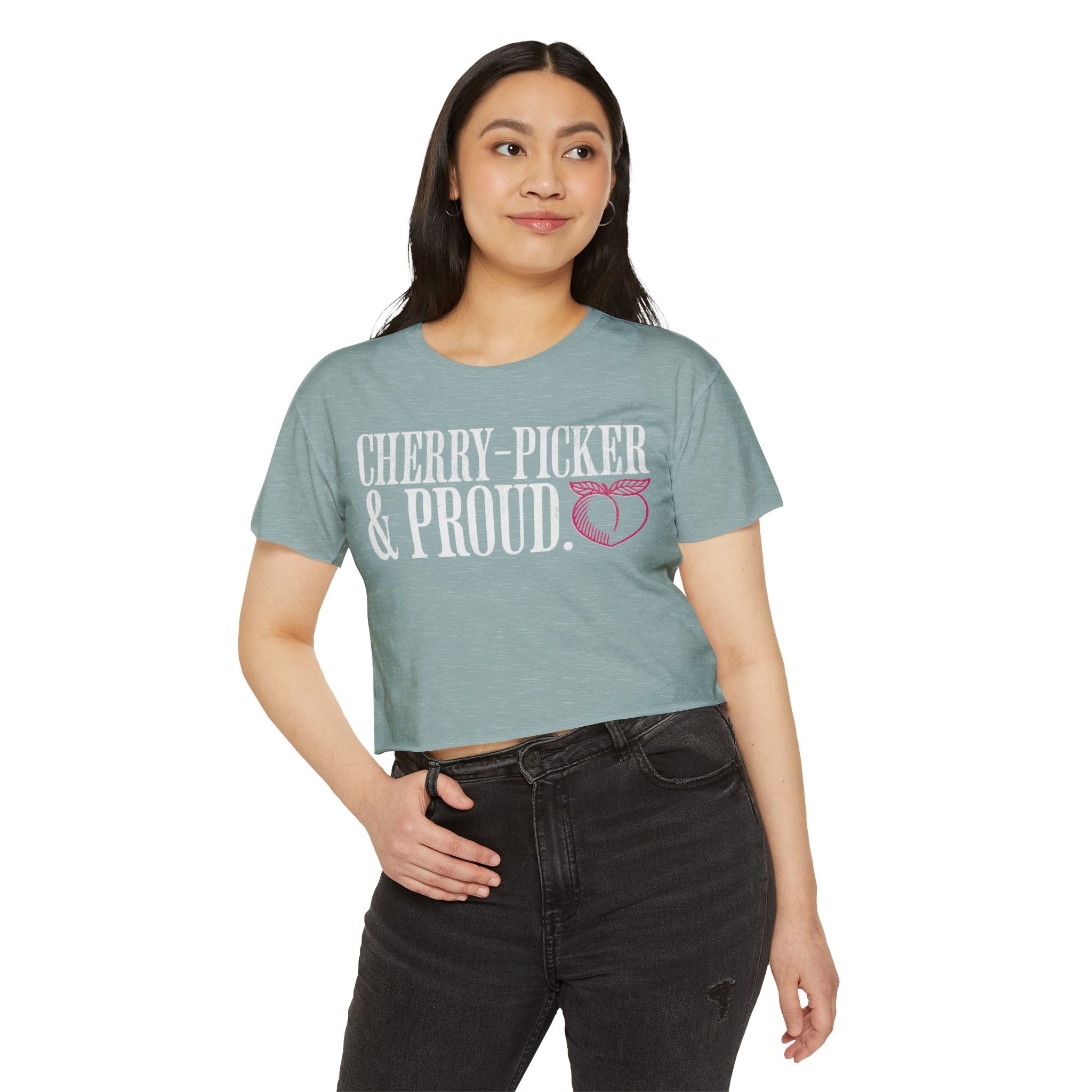 Cherry-Picker and Proud Crop Top | Women's Funny Crossfit T-shirt