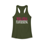Well Fed & Flourishing Racerback Tank | Women's Gym Humor Workout Top