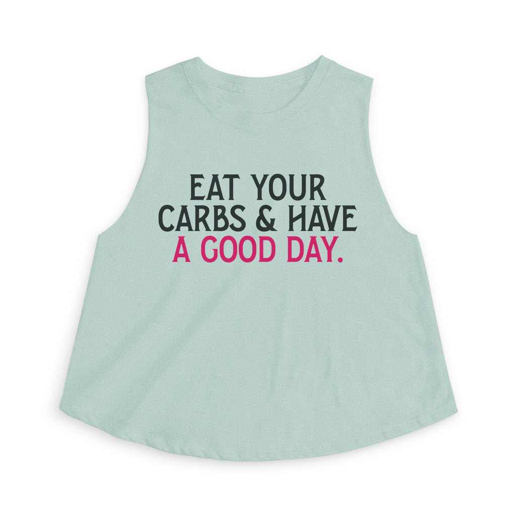 Eat Your Carbs Crop Top | Women's Funny Crossfit Tank Top