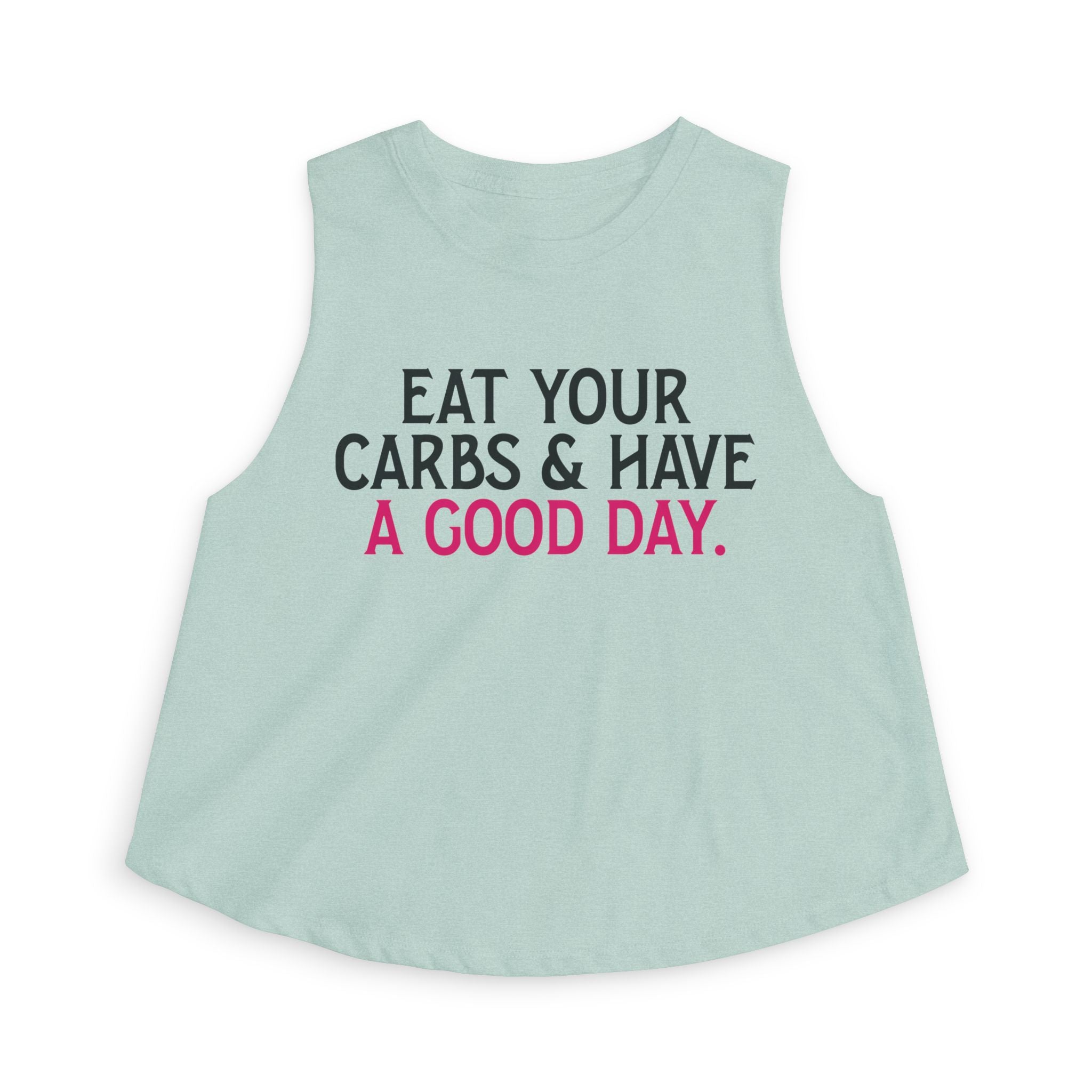Eat Your Carbs Crop Top | Women's Funny Crossfit Tank Top