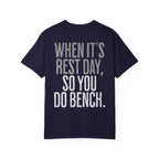 When it's Rest Day Workout T-shirt | Unisex Crossfit Humor Gym Tee