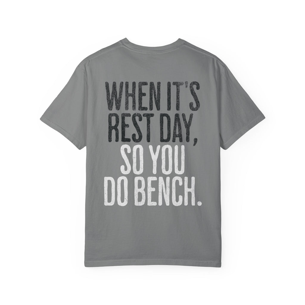 When it's Rest Day Workout T-shirt | Unisex Crossfit Humor Gym Tee