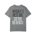 When it's Rest Day Workout T-shirt | Unisex Crossfit Humor Gym Tee