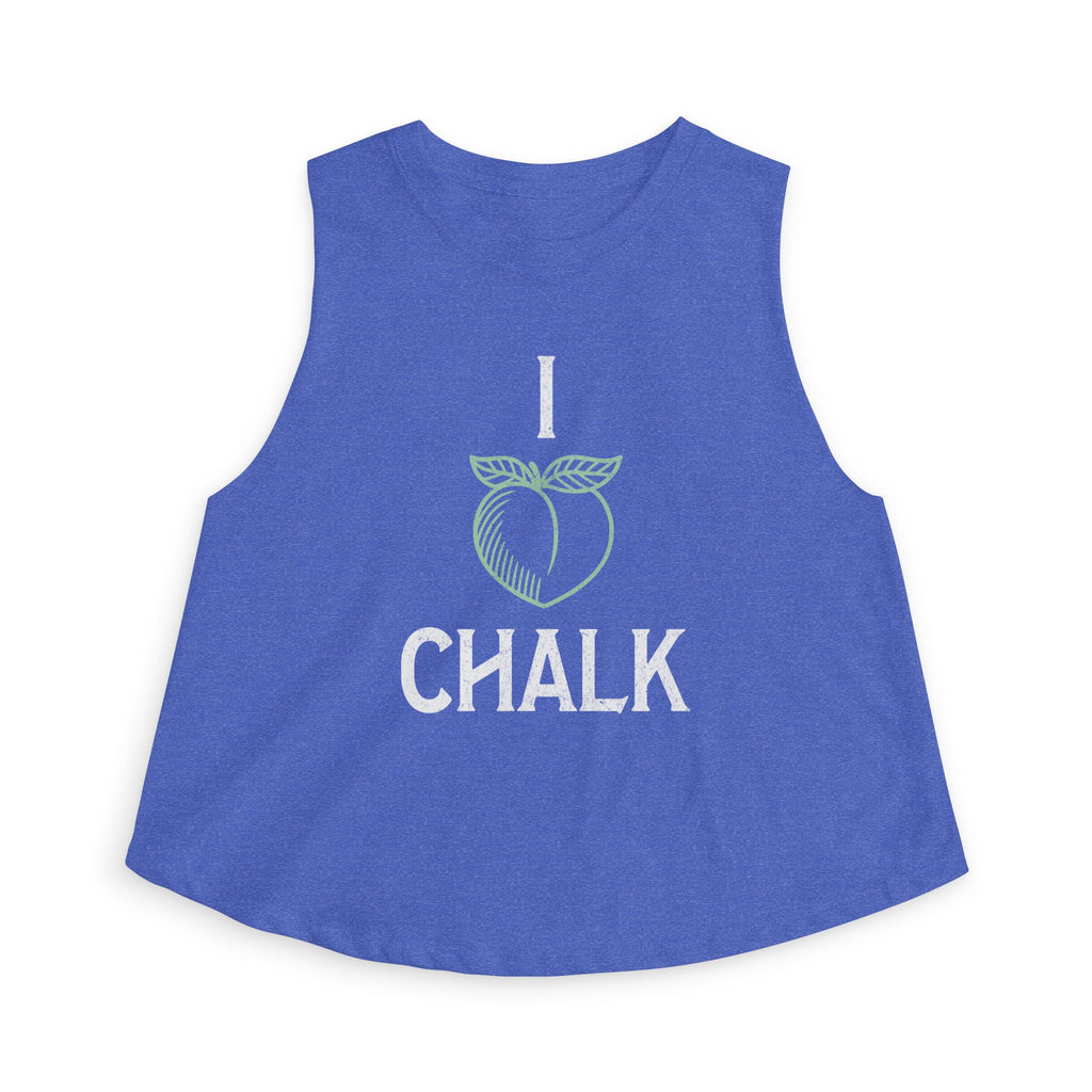 I Heart Chalk Workout Tank Top | Women's Crossfit Humor Crop Shirt
