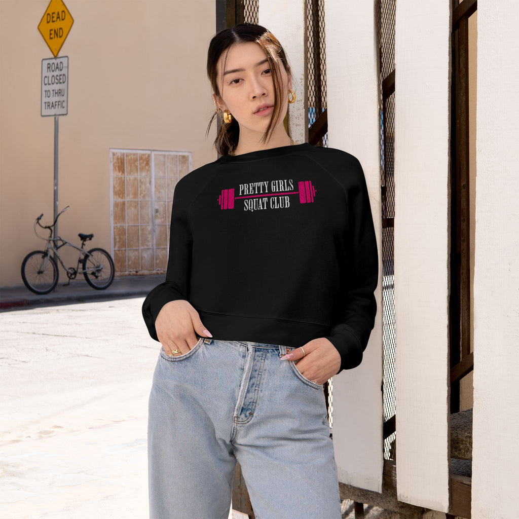 Pretty Girls Squat Club Cropped Pullover | Women's Workout Sweatshirt