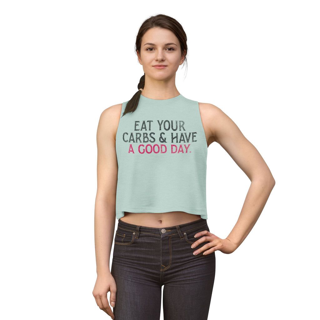 Eat Your Carbs Crop Top | Women's Funny Crossfit Tank Top
