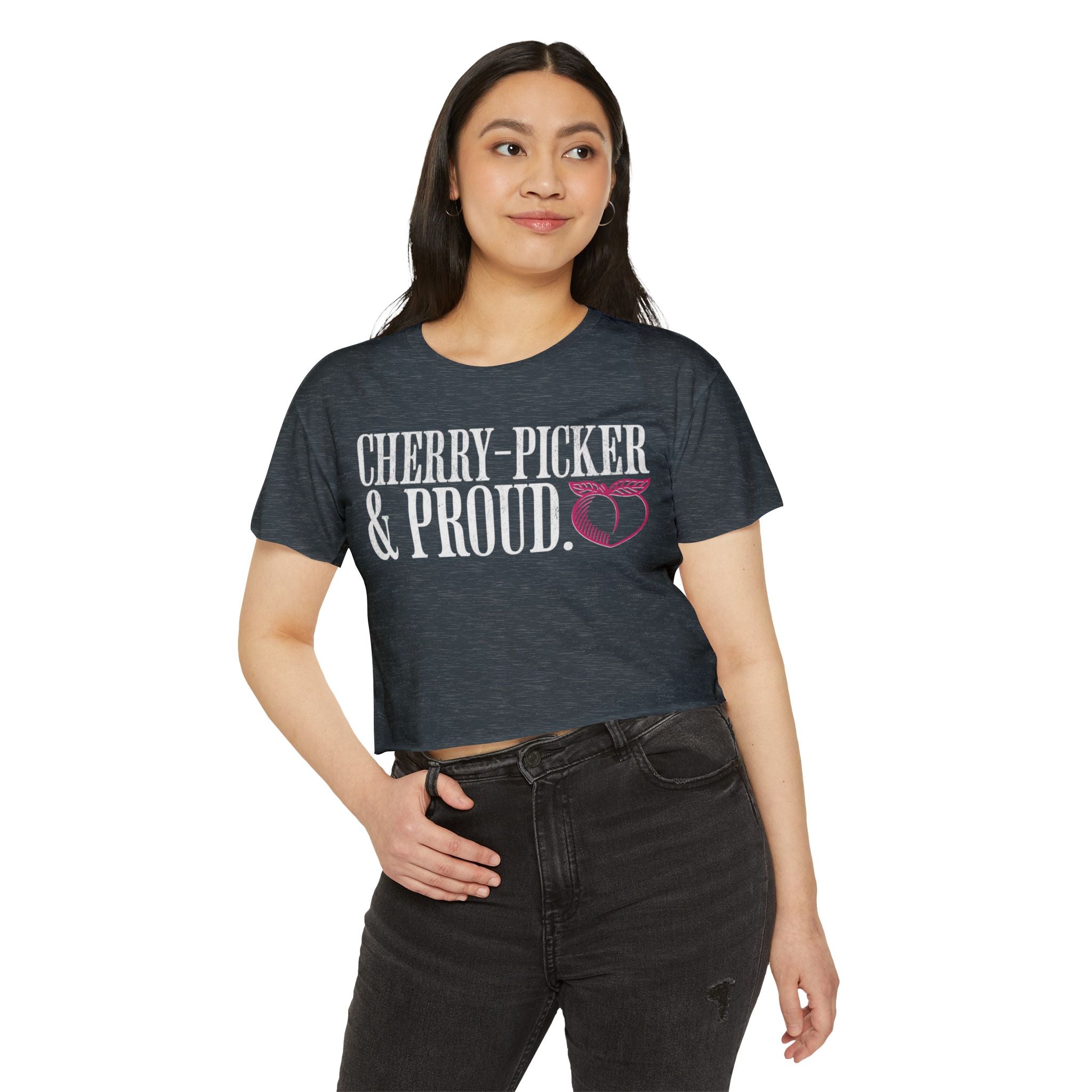 Cherry-Picker and Proud Crop Top | Women's Funny Crossfit T-shirt