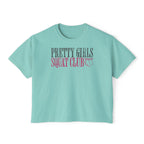 But First Coffee Crop Shirt | Workout Humor Boxy Tee