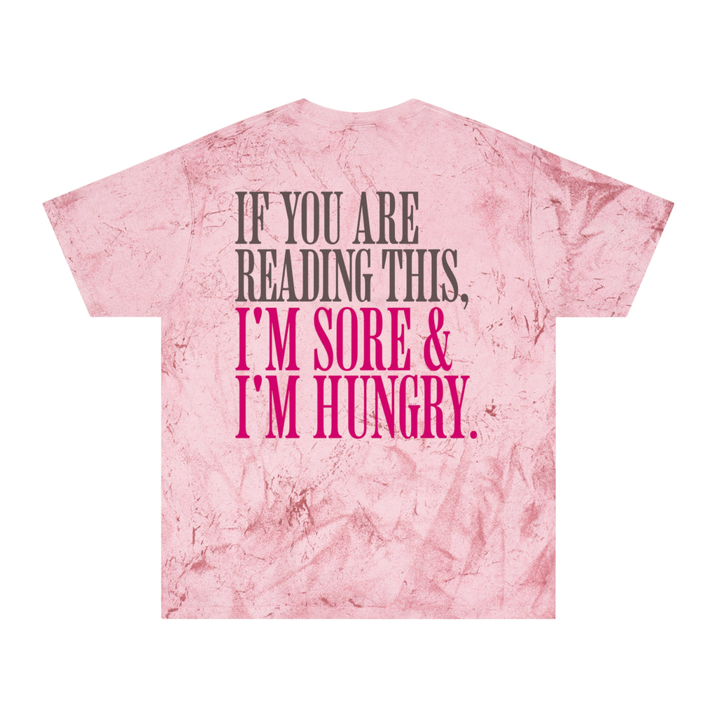 I'm Sore and I'm Hungry Crossfit T-shirt | Funny Unisex Weightlifting Top | Gym Motivation Workout Tee