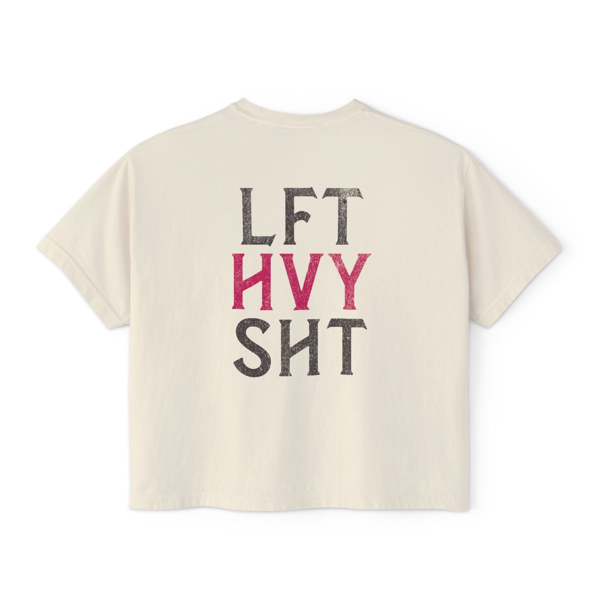 Lift Heavy Sh*t Athlete Boxy Tee | Women's Gym Humor Crop Top