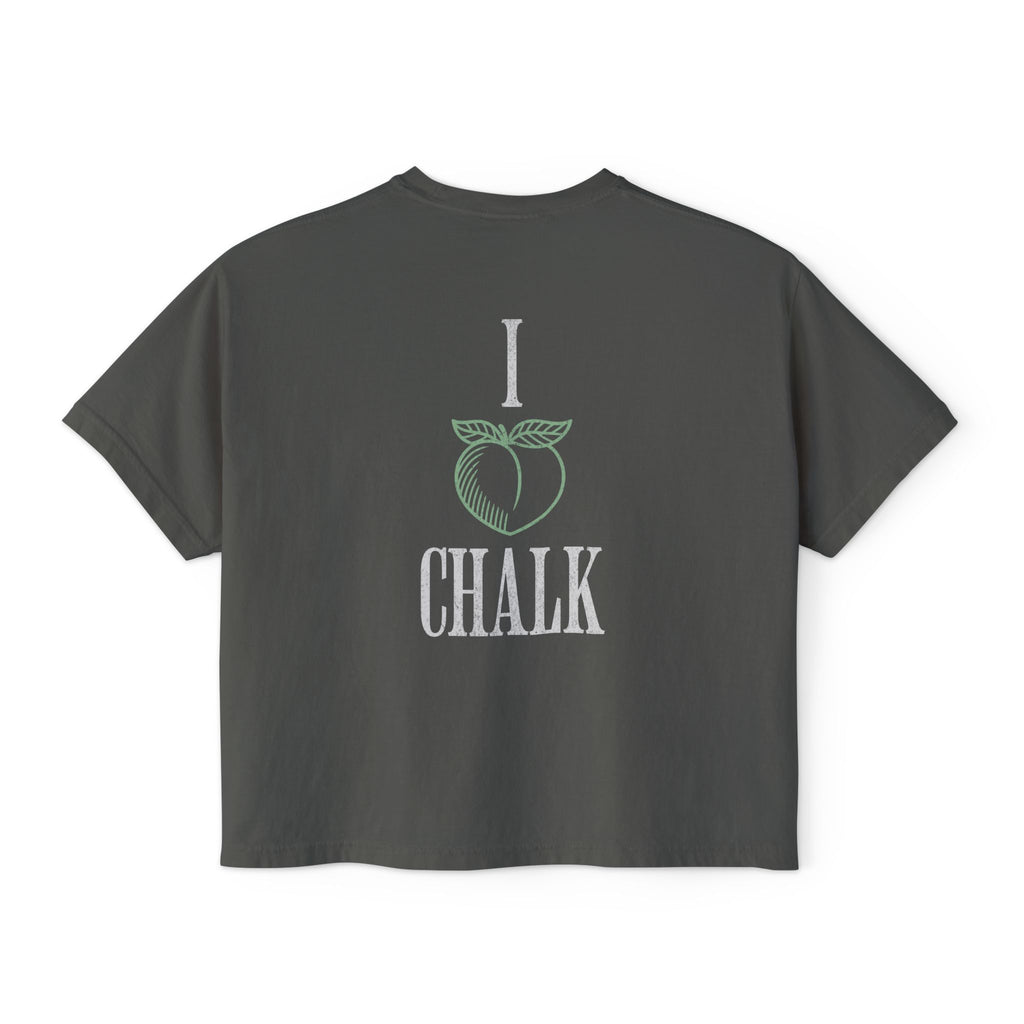 I Heart Chalk Boxy T-shirt | Crossfit Humor Women's Crop Top