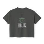 I Heart Chalk Boxy T-shirt | Crossfit Humor Women's Crop Top