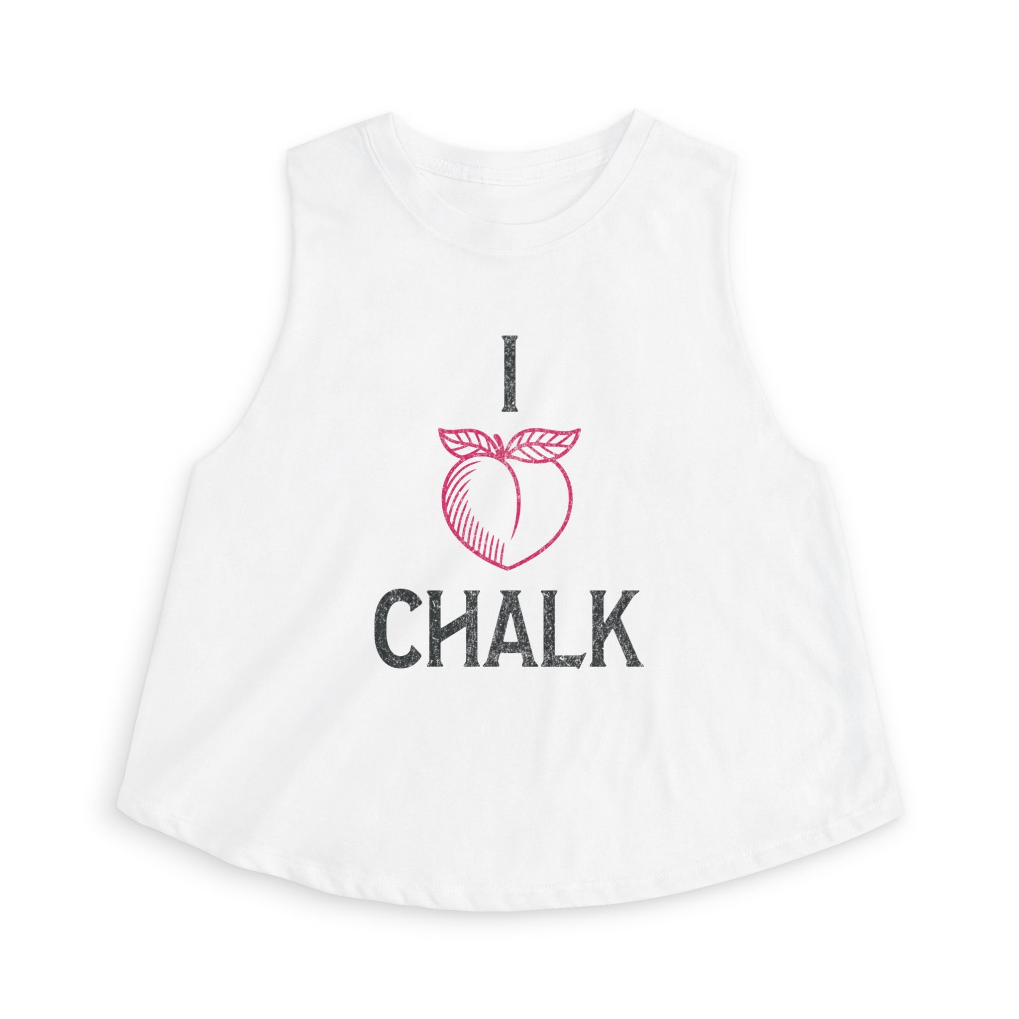 I Heart Chalk Workout Tank Top | Women's Crossfit Humor Crop Shirt