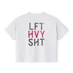 Lift Heavy Sh*t Athlete Boxy Tee | Women's Gym Humor Crop Top
