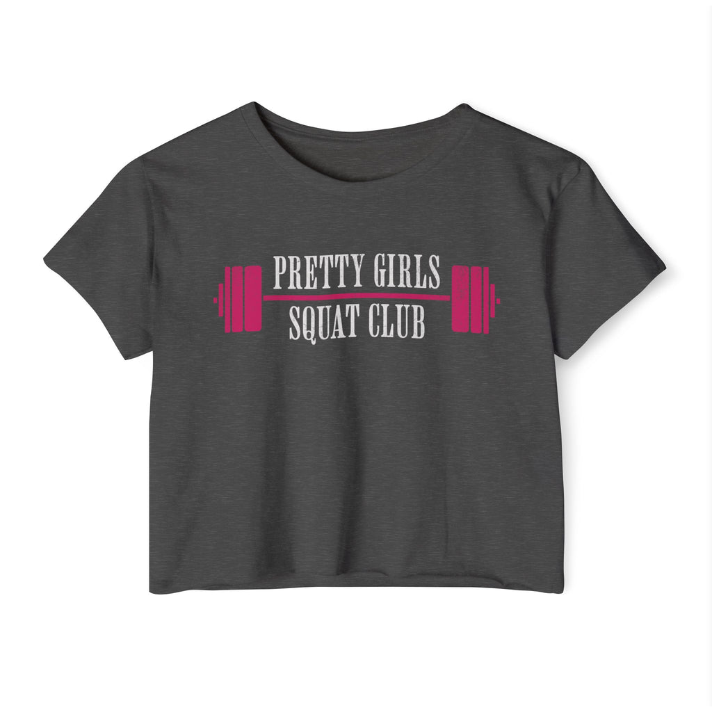 I Heart Squats Crop Top | Women's Weightlifting Workout Shirt