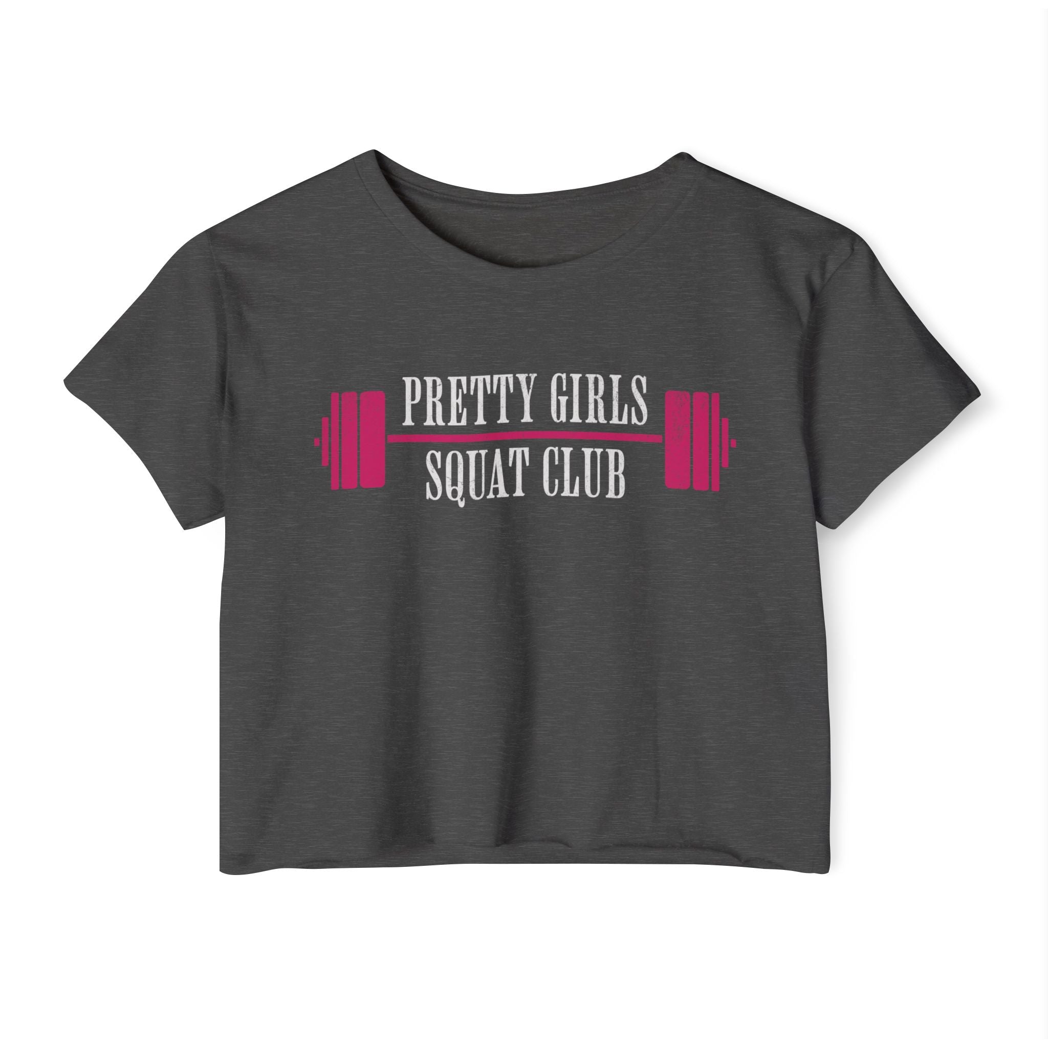 I Heart Squats Crop Top | Women's Weightlifting Workout Shirt