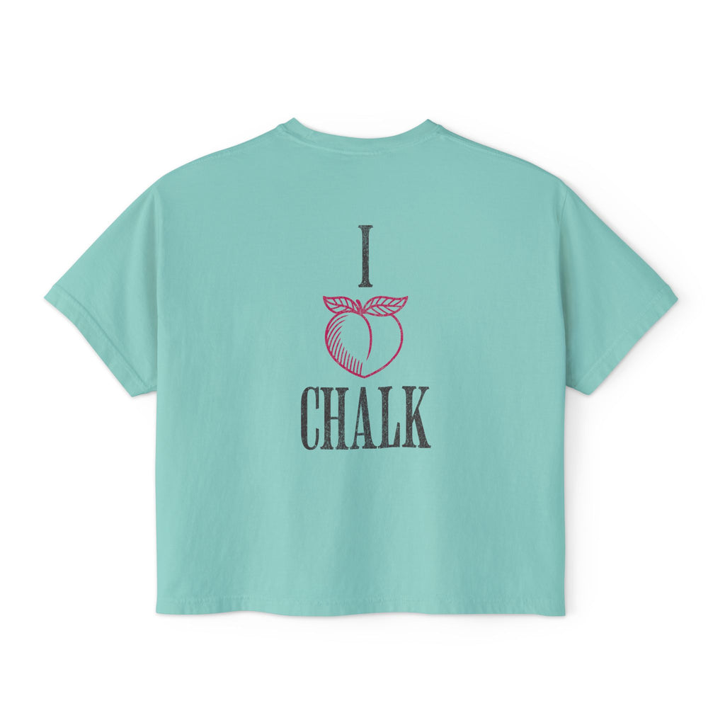 I Heart Chalk Boxy T-shirt | Crossfit Humor Women's Crop Top