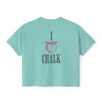 I Heart Chalk Boxy T-shirt | Crossfit Humor Women's Crop Top