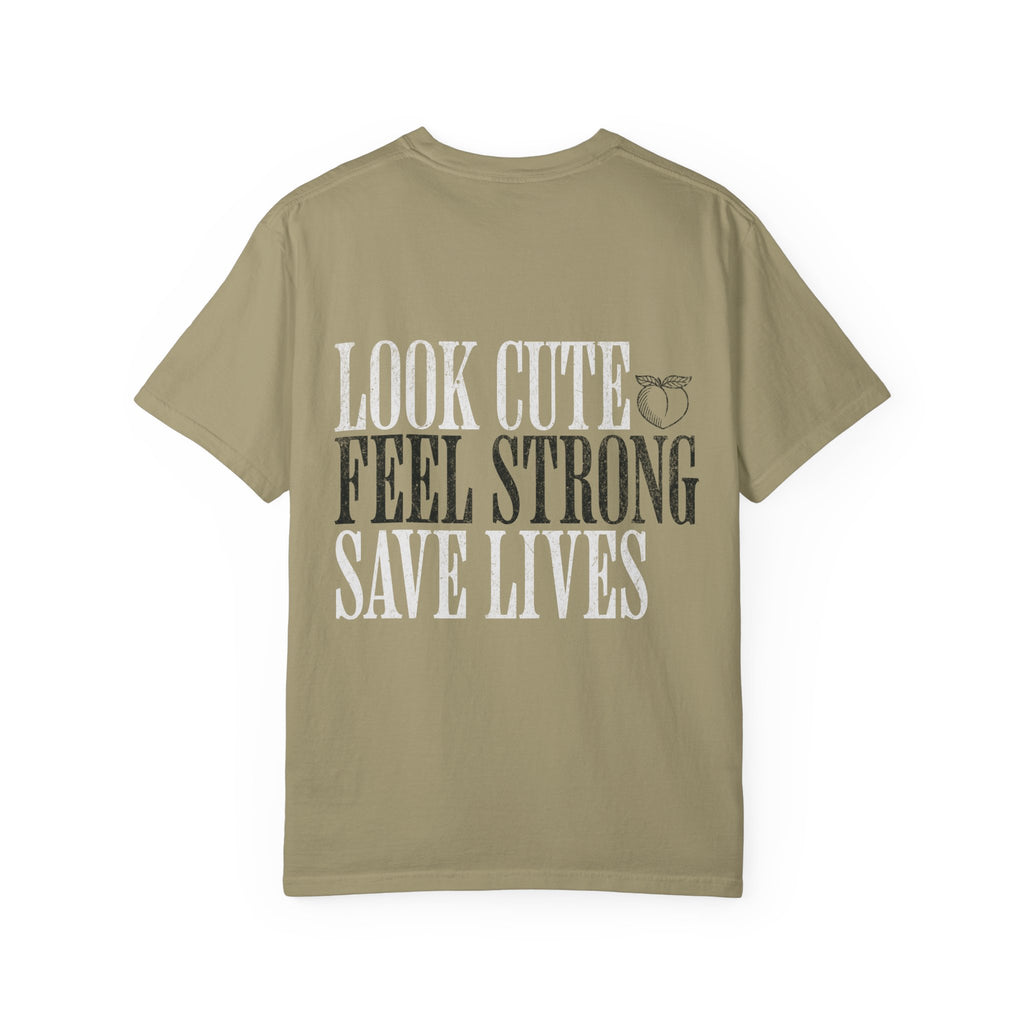 Look Cute Feel Strong Save Lives Workout T-shirt | Women's Gym Tee