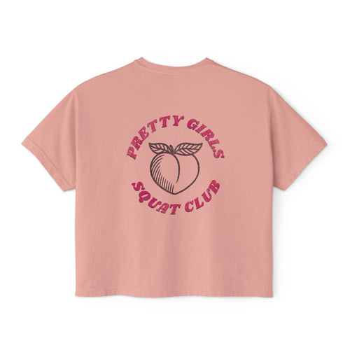 Barre Wench Crop Top Ballet Humor T-shirt | Funny Womens Fitness Boxy Tee