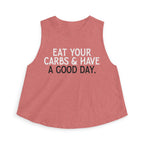 Eat Your Carbs Crop Top | Women's Funny Crossfit Tank Top