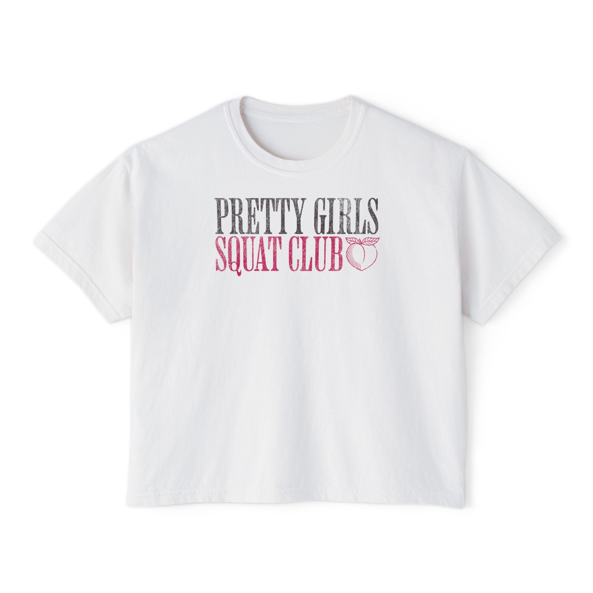 The Gym Helps Me Stay One Step Ahead Boxy Tee | Funny Women's Gym Crop T-shirt