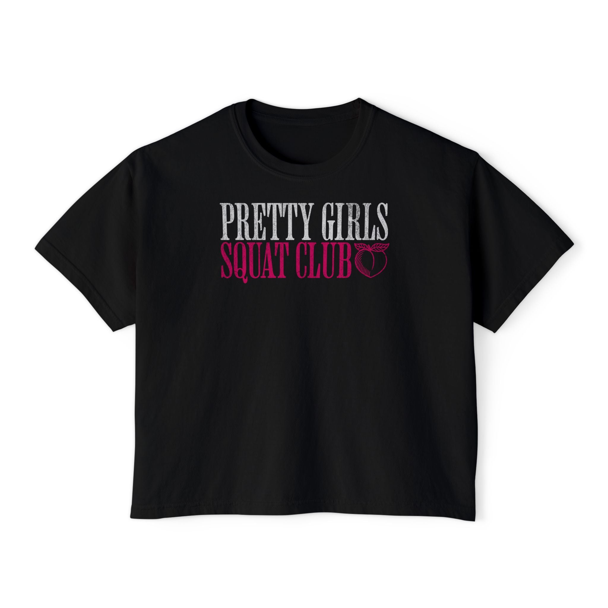The Gym Helps Me Stay One Step Ahead Boxy Tee | Funny Women's Gym Crop T-shirt
