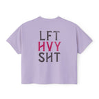 Lift Heavy Sh*t Athlete Boxy Tee | Women's Gym Humor Crop Top
