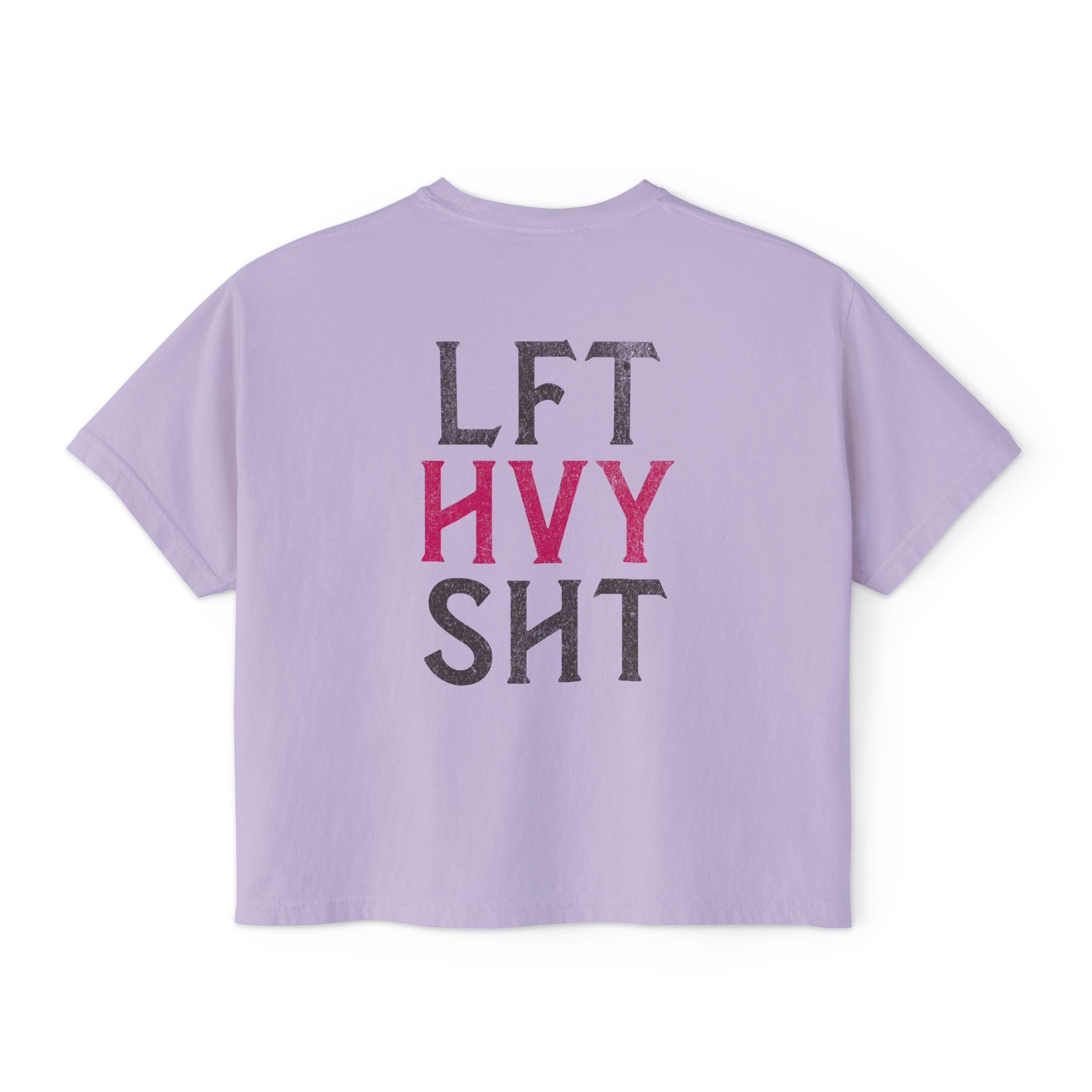 Lift Heavy Sh*t Athlete Boxy Tee | Women's Gym Humor Crop Top