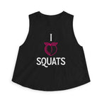 I Heart Squats Crop Top | Weightlifting Tank Top for Women