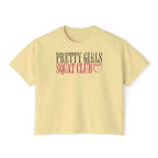 But First Coffee Crop Shirt | Workout Humor Boxy Tee