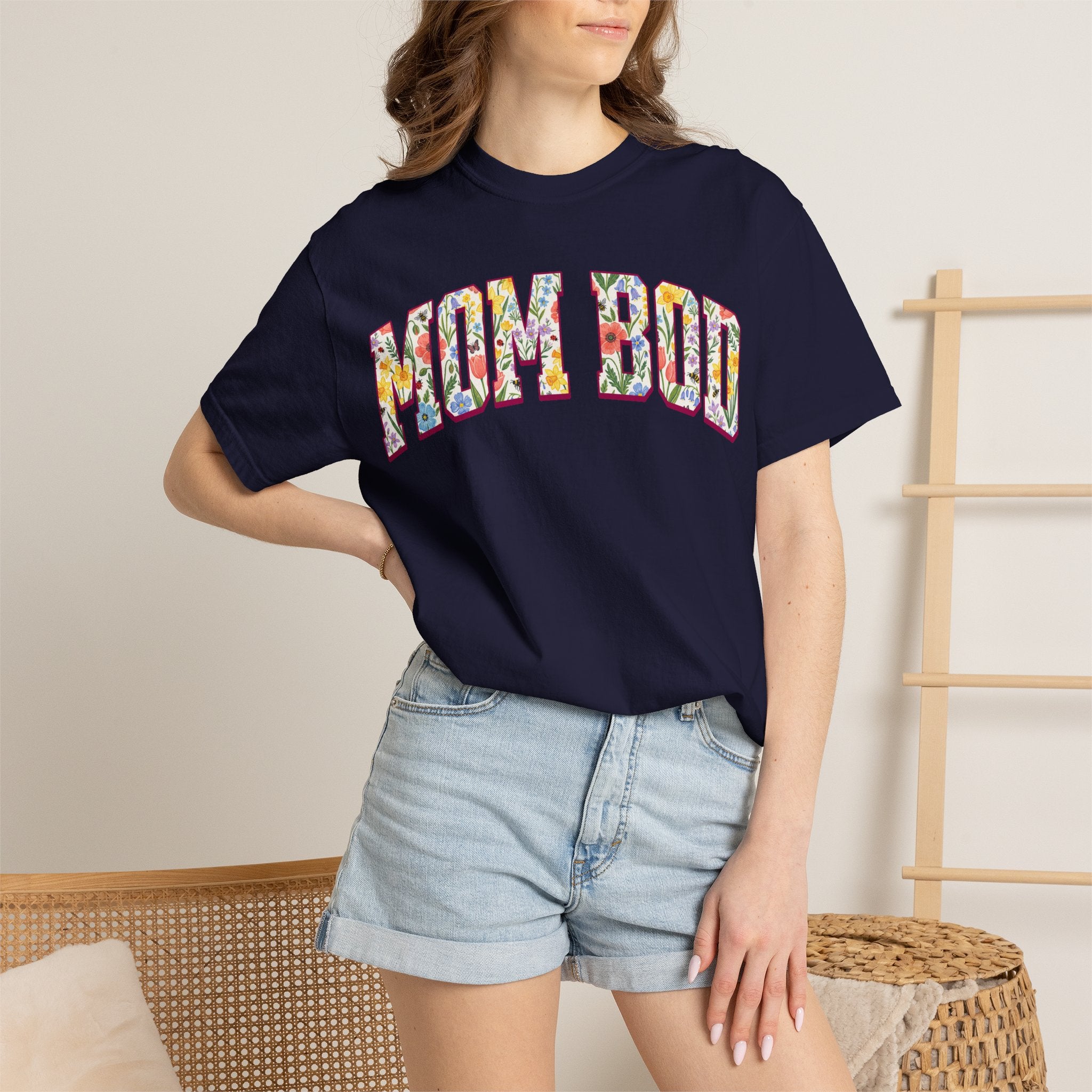Mom Bod Floral T-shirt | Fitness Mom Comfort Colors Tee