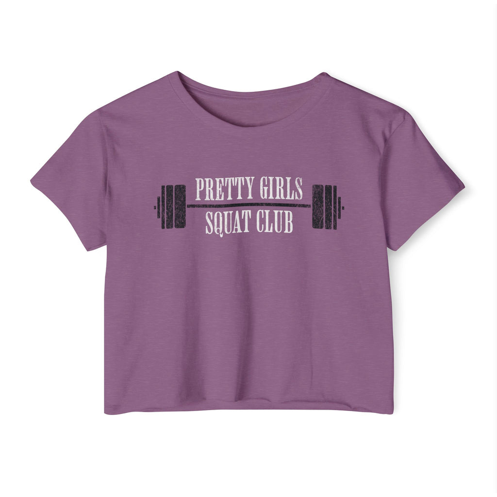 I Heart Squats Crop Top | Women's Weightlifting Workout Shirt