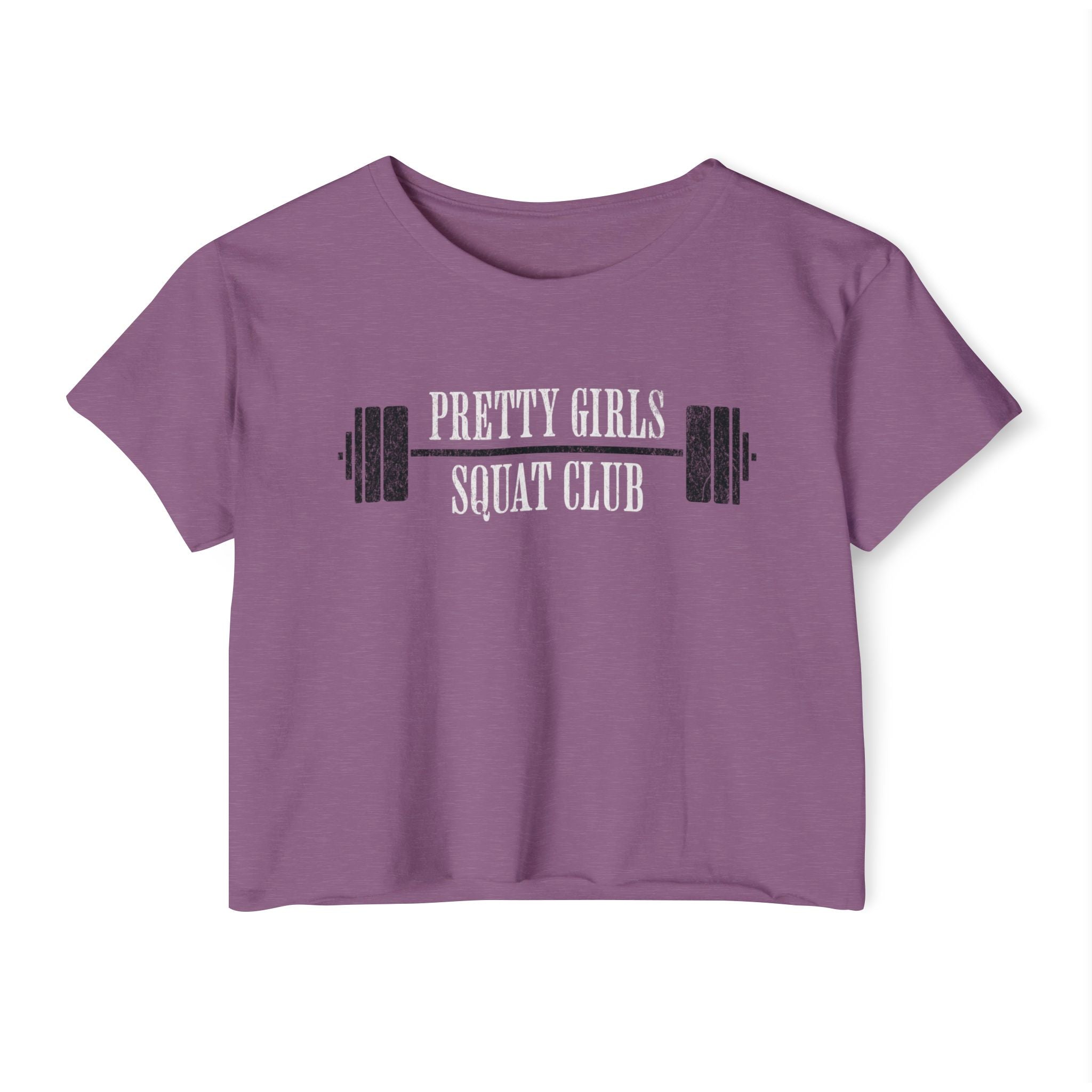 I Heart Squats Crop Top | Women's Weightlifting Workout Shirt