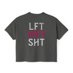 Lift Heavy Sh*t Athlete Boxy Tee | Women's Gym Humor Crop Top