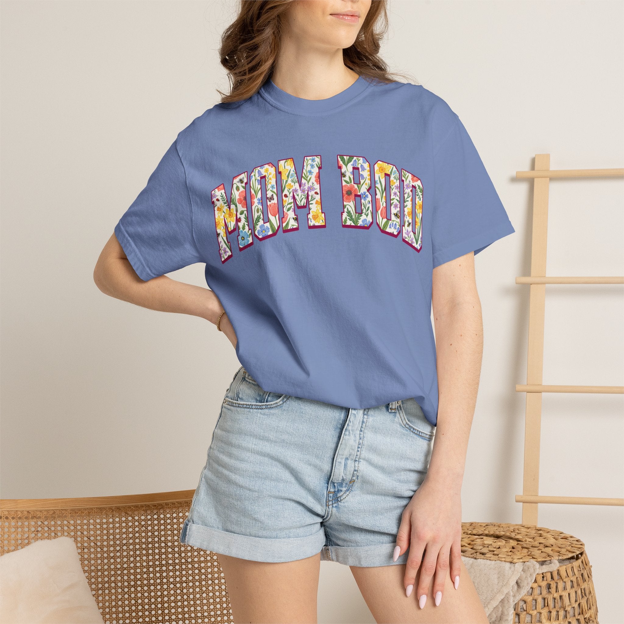 Mom Bod Floral T-shirt | Fitness Mom Comfort Colors Tee