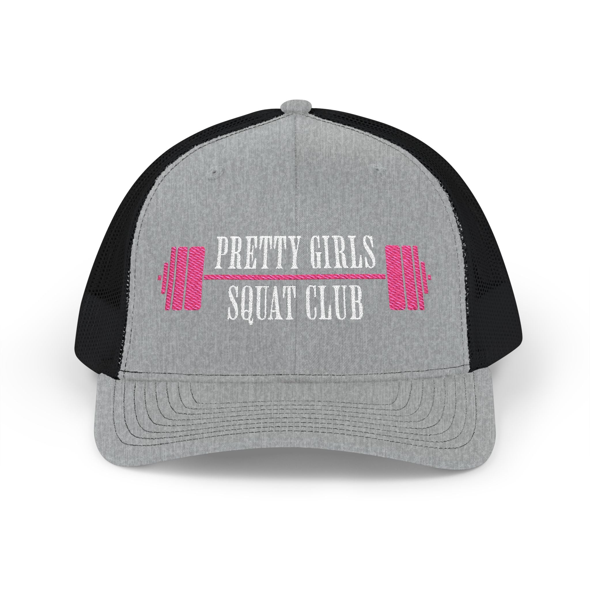 Pretty Girls Squat Club Snapback Cap | Embroidered Fitness Trucker Hat