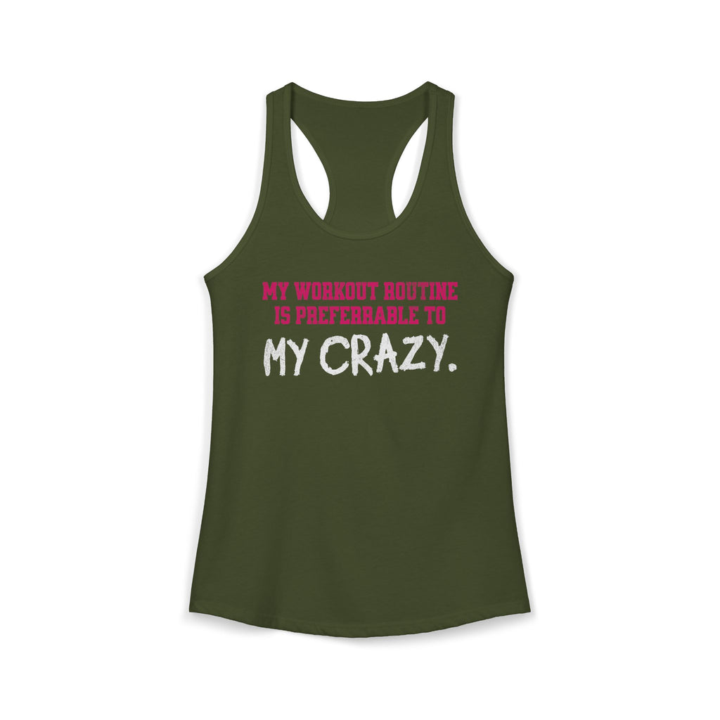 My Workout Routine Fitness Racerback Tank