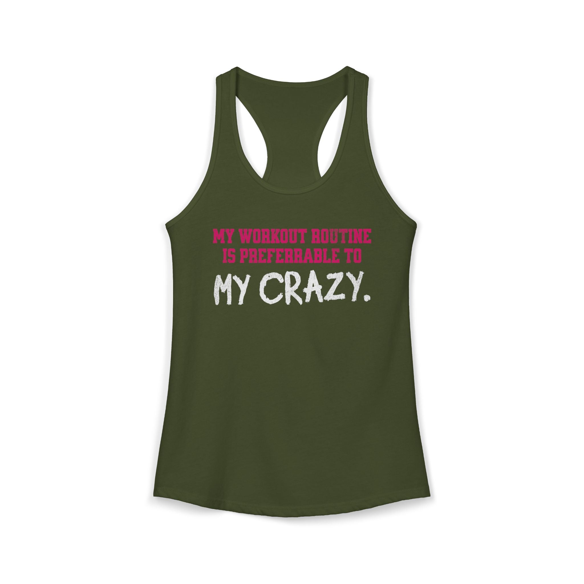 My Workout Routine Fitness Racerback Tank | Funny Women's Gym Workout Top