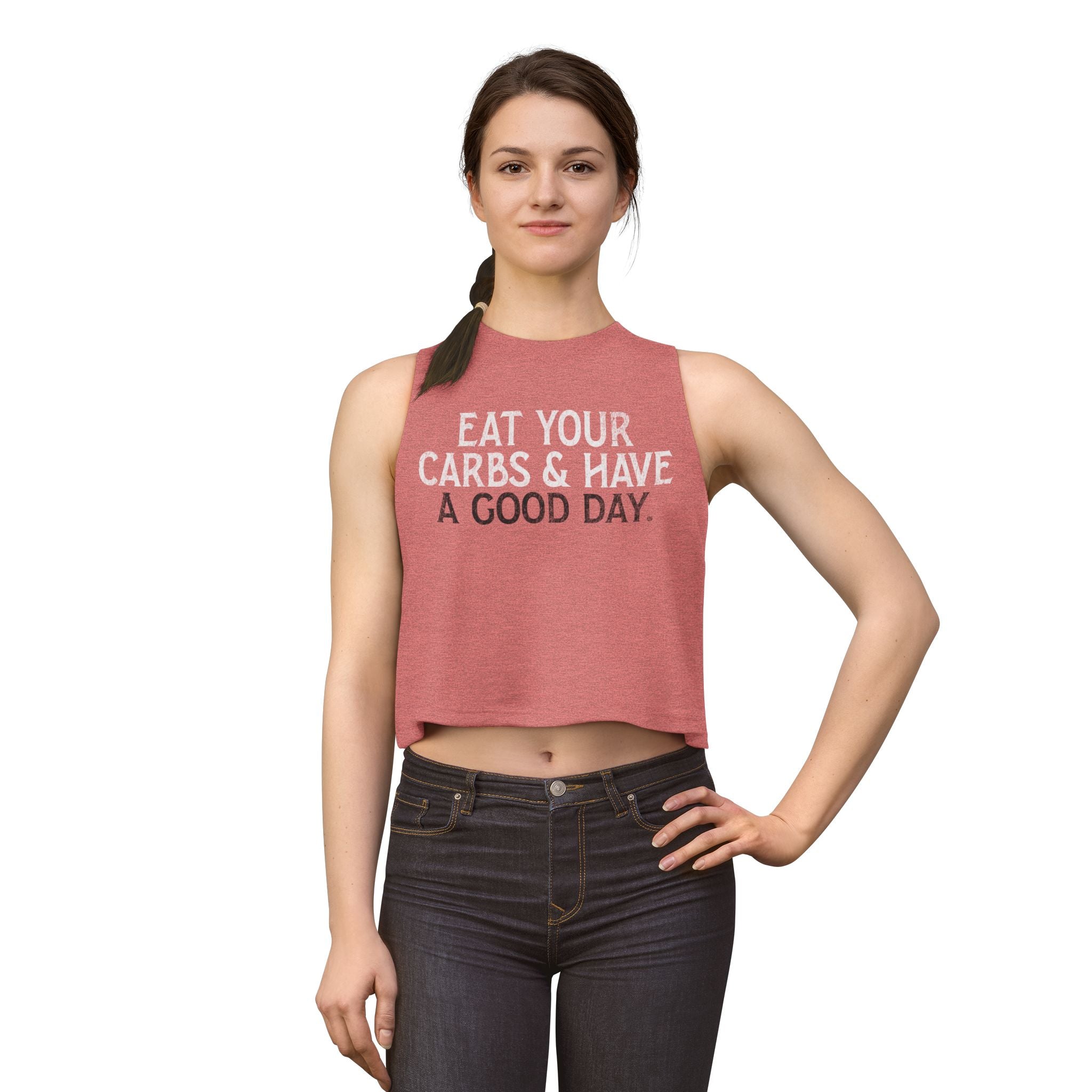 Eat Your Carbs Crop Top | Women's Funny Crossfit Tank Top