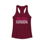 Well Fed & Flourishing Racerback Tank | Women's Gym Humor Workout Top