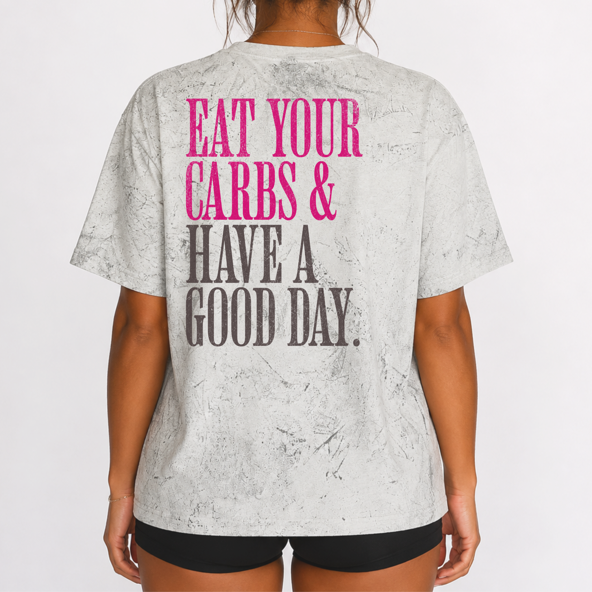 Eat Your Carbs & Have a Good Day T-shirt | Crossfit Humor Gym Tee