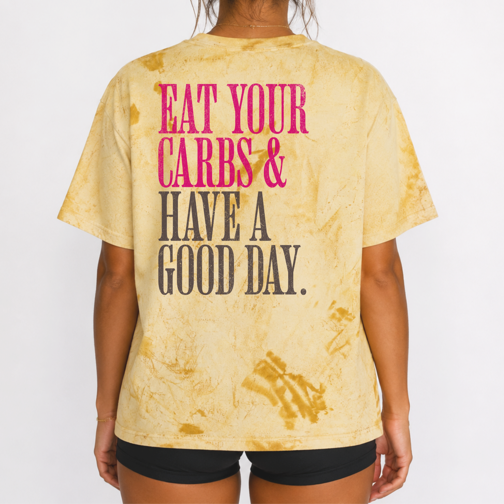 Eat Your Carbs & Have a Good Day T-shirt | Crossfit Humor Gym Tee