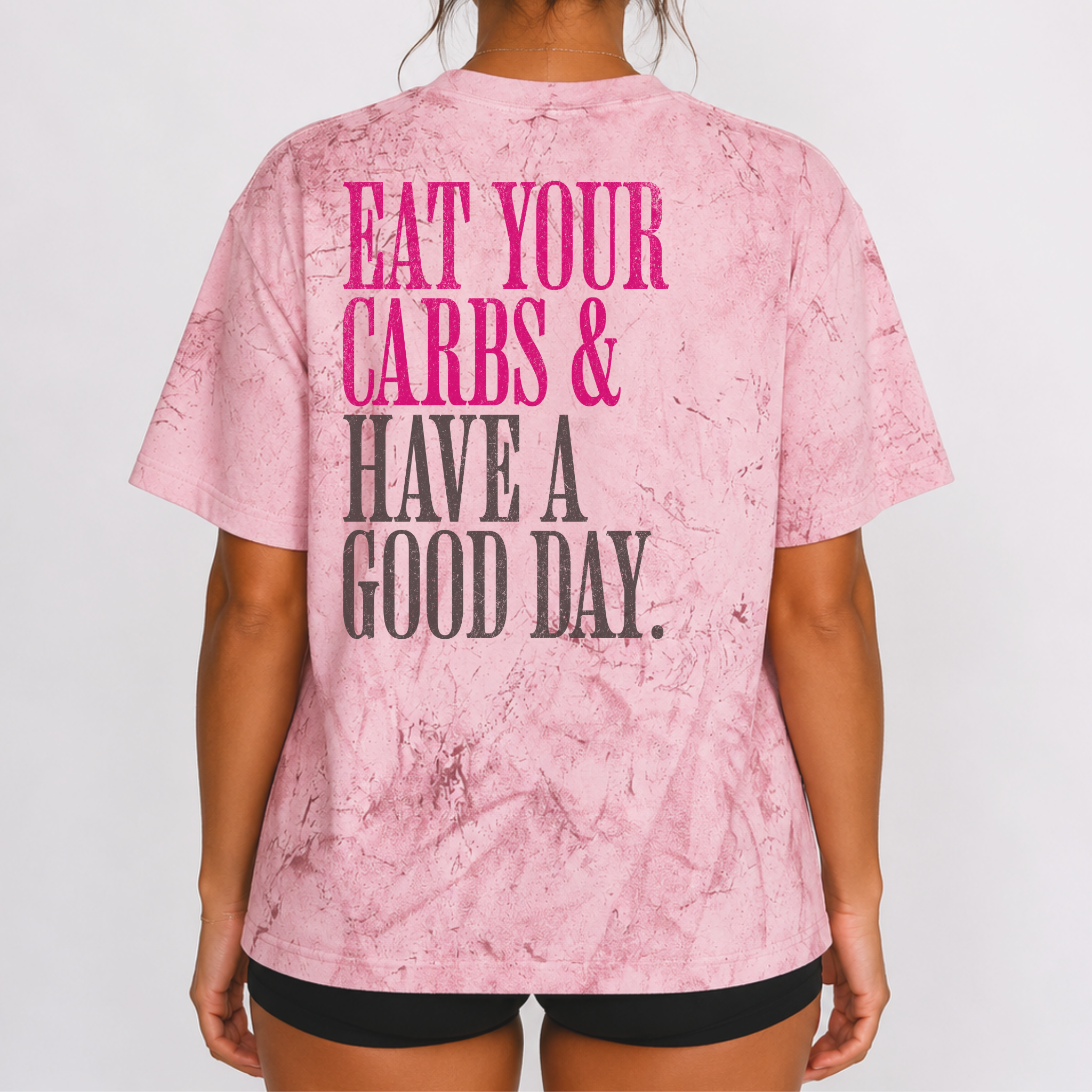Eat Your Carbs & Have a Good Day T-shirt | Crossfit Humor Gym Tee