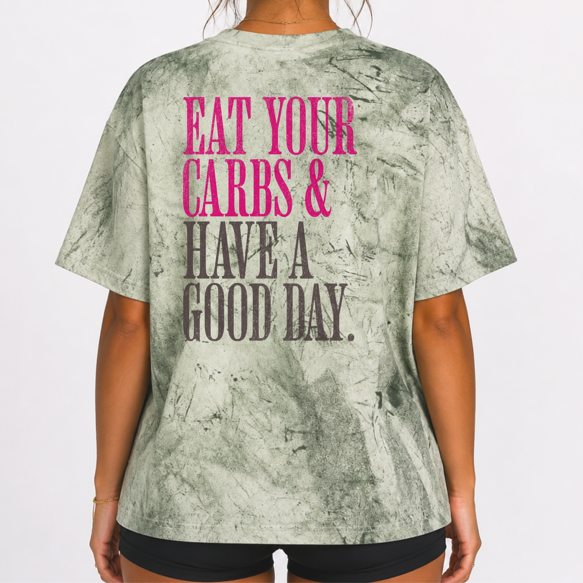 Eat Your Carbs & Have a Good Day T-shirt | Crossfit Humor Gym Tee